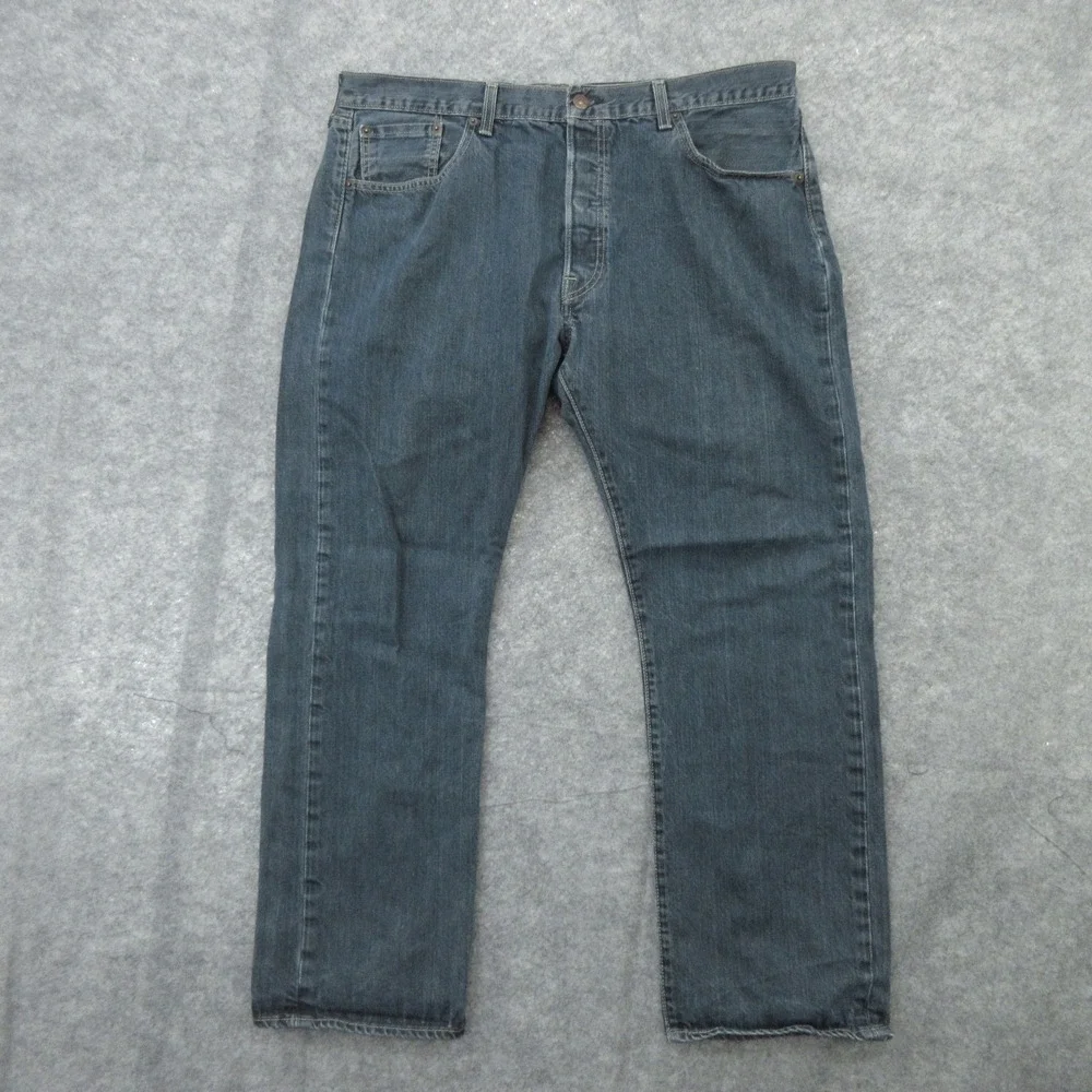 Levis 501 Jeans Mens 38x29 Blue Denim Straight Leg Button Fly Classic Pants